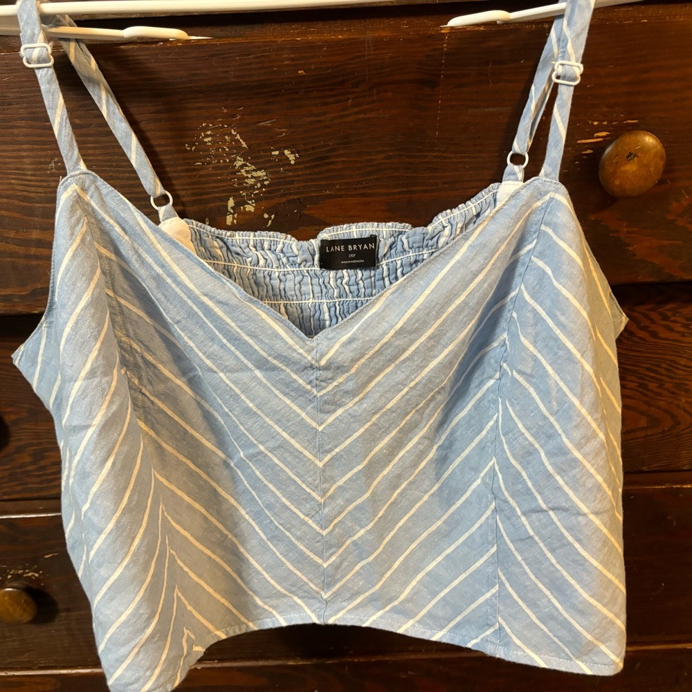 Lane Bryant linen crop top.